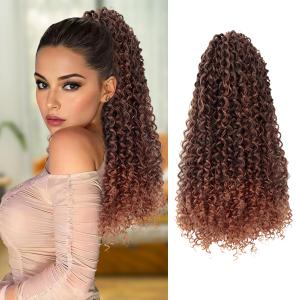 Drawstring Ponytail Extension 18Inch Kinky Curly Ponytail for Women Fluffy Pony Tails Hair Extensions Synthetic Hairpiece for Daily Use(4/30)