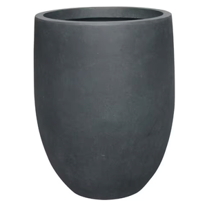 Kante 21.7" H Burnished Black Tall Planter, Large Outdoor Indoor Decorative Pot with Drainage Hole and Rubber Plug, Modern Round Taper Style for Home and Patio