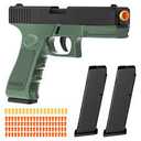 Stress Shot Toy Gun - Soft Bullet Toy Gun, Semi-Automatic Mode, Realistic Shell Ejecting Toy Guns, Birthday, Green