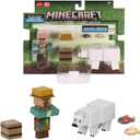 Mattel Minecraft Action Figures & Accessories 2-Packs, 3.25-inch Scale with Pixelated Design, Collectible Toy Set (Characters May Vary)