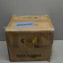 PARTPHONER 68Floor Lamp for Living Room, Tall Standing Lamp with Remote 3 Color Temperatures Dimmable Bulb, Gray Rattan and Fabric Dual Shades