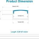 Plaster-in Recessed LED Aluminum Channel 6 Pack, 3.3FT/1M Trimless LED Strip Diffuser Profile with Milky Cover for Drywall Ceiling and Wall, Fits up to 13mm LED Strips
