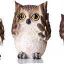 3 piece Owl Statues Set for Home Decor - Hear-No, See-No, Speak-No Evil - Living Room, Office, Bathroom Decorations for Owl Lovers