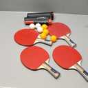 FBSPORT Ping Pong Paddle Set, Portable Table Tennis Set with Retractable Net,Rackets,Balls and Carry Bag for Indoor/Outdoor Games (black)