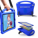 Bam Bino Space Suit Kids Case for iPad Pro 12.9" 3rd/4th/5th/6th Generation (2018-2022) Models [Not for iPad Pro 12.9 1st/2nd Gen] Screen Guard, Handle, Shoulder Strap, Pencil Holder (Blue)