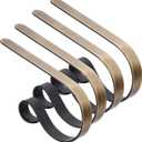 TAROSE Stocking Holders for Mantle, Christmas Stocking Holder Set of 4, Mantle Clip Fireplace Hooks Hanger for Christmas Party Decoration Supplies (Brass)