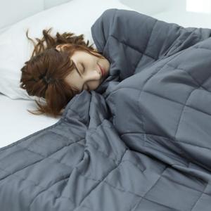 Weighted Idea Weighted Blanket for Adults (Dark Grey,48"x72",12lbs) Cooling Breathable Heavy Blanket with Premium Glass Beads All-Season Soft Thick Comfort