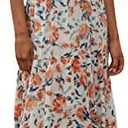Women's Halter Neck Floral Maxi Dress 2024 Summer Boho Long Sundress Sexy Sleeveless Backless Flowy Ruffle Dress L