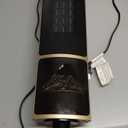 Dumos 23inch Space Heaters for Indoor Use, Portable Heater with 7 Light Colors, Adjustable Thermostat with Remote, Tip-over Protection Up to 95F, 70Oscillation (New Black)