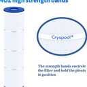 Cryspool 04086 Filter Compatible with Rainbow RTL-75, Custom Molded Products 25390, C-4975, PRB75, R173435, 17-2632, 75 Sq. Ft Spa Filter Cartridge, 2 Pack