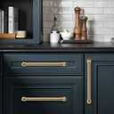 10 Pack Heavy Duty Solid Cabinet Pulls - Elegant Champagne Bronze Handle for Drawers and Cabinets,12 Inch Hole Center, Modern Kitchen & Bathroom Hardware.