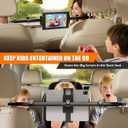 Car Headrest Tablet Holder [Dual-Clamp Stability][360 Adjustable] Back Seat iPad Mount for Kids Road Trip, Compatible with 4.516.5" iPad Pro/Air/Mini, Galaxy Tab, Kindle Fire, Switch