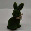 Nature Vibe  Moss Easter Bunny Home Decor,  Green Faux Moss Rabbit for Easter Decorations,Cute Bunny Figurines as Spring Decor
