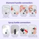 IeBilif Diamond Microdermabrasion Dermabrasion Machine Professional for Blackhead Removal, 3 in 1 Diamond Microdermabrasion Machine with Vacuum Spray, Home Use Facial Skin Care Dermabrasion Kit