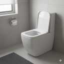 MinSha Square Toilet Seat replacement Soft Close PP with Easy Install