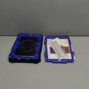 SEYMAC stock Case for iPad 9th/ 8th/ 7th Generation 10.2'', Shockproof with Screen Protector, Pencil Holder [360 Rotating Hand Strap] & Stand, for iPad 10.2 inch 2021-2019 (Blue+Black)