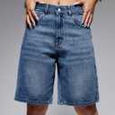 EMMIOL Women Jorts Baggy Jeans Jorts Outfits Mid-Low Waisted Denim Y2K Shorts Summer Hot Short Pants Streetwear (XXXL)
