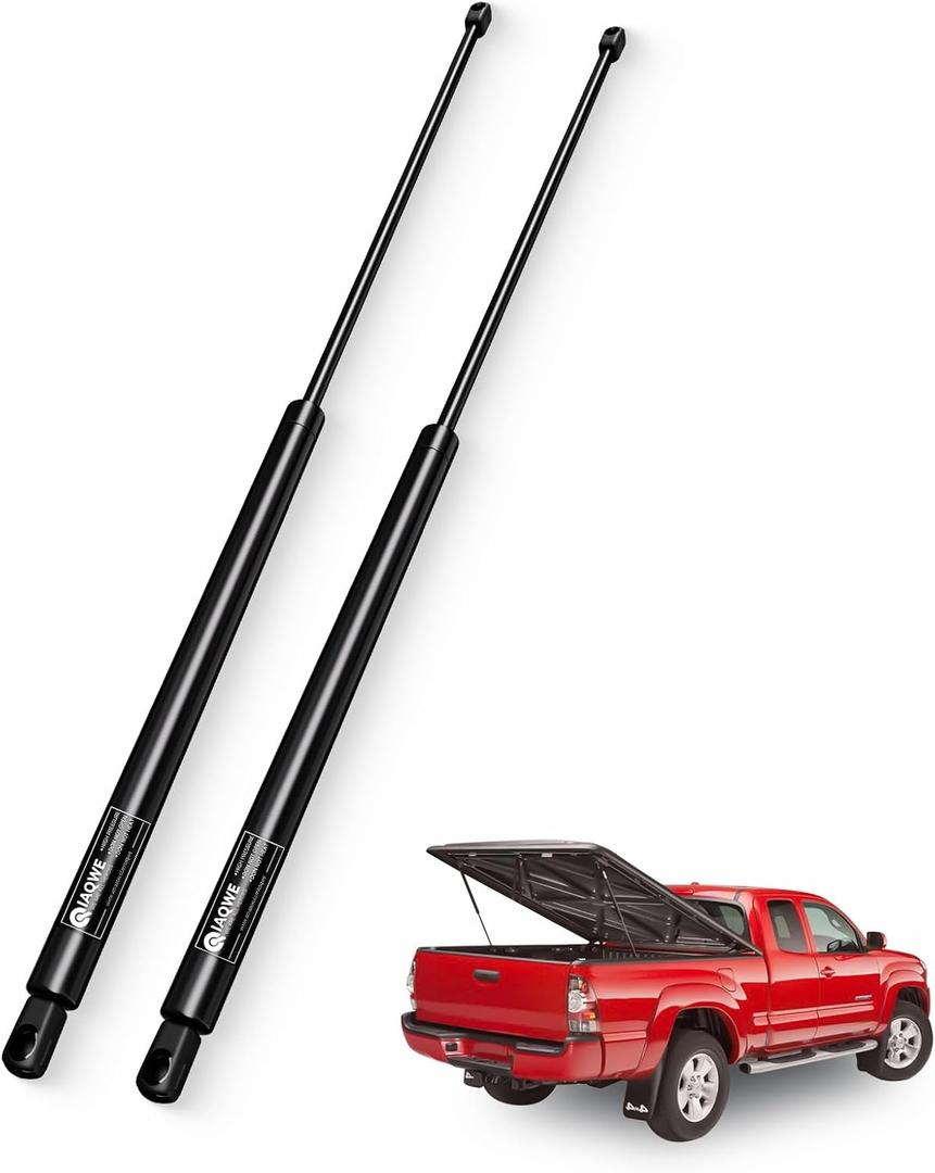IAQWE C1615145 C1615146 23Inch 112Lbs/498N Gas Struts Shock Spring Lift Support for Tonneau Cover Heavy Duty RV Bed TV Cabinet Murphy Truck Bed Floor Hatch Storage Toolbox Lid Truck Topper, 2Pcs