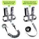 Toddler Leash & 4-in-1 Adjustable Anti-Lost Harness | Reflective Safety Strap with Wrist Link for Boys, Girls & Kids | Secure for Outdoor, Travel, Shopping, Parks