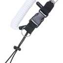 Scuba Diving Lanyard - Underwater Camera Lanyard, Anti-Loss Retractable Gear Tether with Quick-Release Buckle Clip (White)