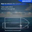 14 FT Boat Steering Control Cable Outboard Rotary Steering System Kit With 12.5 Inches Wheel Durable Marine Steering System Replacement for Mechanical/Manual Steering of Yachts, Fishing Boats