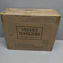 MIZGI 50 Pack Black Velvet Hangers - No Shoulder Bumps, Heavy Duty Non-Slip Chrome Hooks for Jackets, Coats, Pants