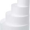 Crafare 4 Tiers Round Foam Cake Dummies Set 4" 6" 8" 10" White Fake Cake Dummy 12 Inch Tall for Christmas Wedding Supplies Baby Shower Birthday Decorating Display
