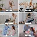 Grip Pilates Socks for Women, Yoga Slouch Socks with Grip for Barre Workout Hospital Long Scrunch Slipper Socks (White+black+pink)