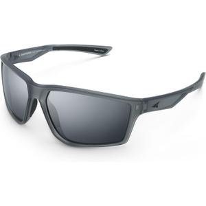KastKing Osage Polarized Sport Sunglasses for Men and Women, Ideal for Driving Fishing Cycling Running, UV Protection (Frame: Smoke Crystal /Lens: Smoke)