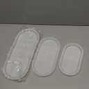 Wehous 3PCS Oval Tray Silicone Molds, Different Size Tray Resin Concrete Mold Large Rolling Tray Molds Storage Molds for Epoxy Resin Casting Container Candle Jewelry Holder Plates Mold Craft Decor