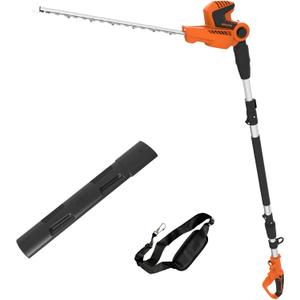 GARCARE Corded Pole Hedge Trimmer 500W 18-Inch Laser Blade Electric Cutter