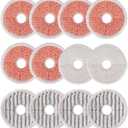 3764 SpinWave + Vac Mop Pads Compatible with Bissell SpinWave + Vac All-in-One Powered Spin 3764 and 37643,Washable and Reusable Replacement Head6+4+2)