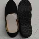 Amazon Essentials Women's Casual Slip-On Canvas Flat (7, Black)