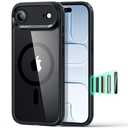 ESR for iPhone Air Case, Camera Control, Compatible with MagSafe, Shockproof Military-Grade Protection, Magnetic Phone Case for iPhone 17 Air Case, Clear Black