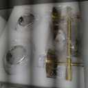 AIJIASI Gold Vanity Light, 2-Light Bathroom Lighting Fixtures Over Mirror Milky White Glass Globe Shades, Modern Vanity Lighting Fixtures Wall Sconce 14 Inch (Exclude E26 Bulb)