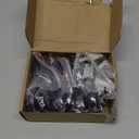 6 Pack Coat Hooks Wall Mount Heavy Duty Utility Retro Double Hooks for Hanging Coats,Hat, Towel, Key, Robe, Scarf, Bag, Cap (Black)