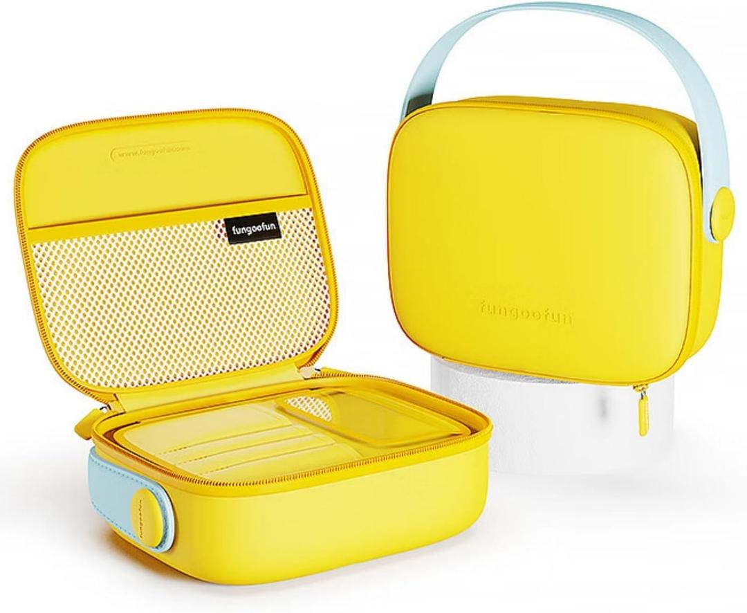 Yellow Makeup Case – Macaron Color Hard Shell Cosmetic Travel Case with Compartments, Waterproof & Durable, Portable Organizer for Make up, Skincare, and Accessories (Sunshine Yellow)