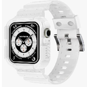 Blingbrione Clear Band Compatible Apple Watch Women 38mm 40mm 41mm 42mm 44mm 45mm 46mm Men,Transparent Jelly Soprt Strap with Cover Case Protector for iWatch Series 11 10 9 8 7 6 5 4 3 2 1 SE 