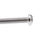 Prime-Line 9004329 Machine Screw, Round Head, Slotted/Phillips Combo, #10-32 X 1-1/4, Grade 18-8 Stainless Steel, Pack of 100