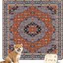 nunubaby Washable Pee Pads for Dogs, Stylish, NonSlip and LeakProof Pee Pads. Reusable Potty Pads for Dogs for Crates and Floors.(Cream/Multi, 36" x72" )