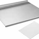 Stainless Steel Cutting Board with Lip for Kitchen, 23.6 x 15.7 In, 23.6"L x 0.1"W