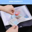 100Pcs Plastic Envelopes with Snap Closure, Clear Folders for Documents Plastic A4 Letter Size Clear Envelope Pouch for School Home Office Supplies