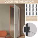 4" Ball Bearing Door Hinges with Square Corner, 3 Pack 4.0 x 4.0 Inches Stainless Steel Door Hinges Heavy Duty Hinges with 3mm Thickness, Black