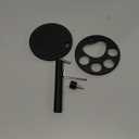 Metal Toothbrush Holder Stand for Bathroom: Stainless Steel Ventilated Organizer with Slots for Electric Toothbrushes, Toothpaste, Razors & Small Comb, Unique Footprint Base Design, Black