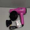 Conair Hair Dryer with Retractable Cord, 1875W Blow Dryer, 3 Heat Settings, 2 Speeds, Blow Dryer with Diffuser and Concentrator Attachments, Ionic + Tourmaline Technology, Pink