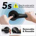 ABLECARE 2 Pack 16 Inch Elderly Heavy Duty Shower Handle, Seniors Grab Bars for Bathtubs, Suction Cup Removable Handrails, Safety Bathroom Grip for Handicap (Light Black)
