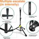 Eastgoing Heavy Duty Baseball and Softball Portable Travel Batting Tee.Adjustable Height|Portable|Collapsible. Baseball Hitting Tee for Any Age Player Practice