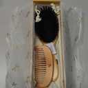 Belula 100% Boar Bristle Hair Brush Set (Medium). Soft Natural Bristles for Thin and Fine Hair. Restore Shine And Texture. Wooden Comb, Travel Bag and Spa Headband Included!