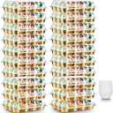 Gencywe (12 Pack x 20 Sets) Stackable Cupcake Carrier with 240 Pack Liners, Plastic Cupcake Boxes Holders for 12 Cupcakes, High Tall Dome Lid Cupcake Containers, Clear Disposable Cupcake Trays