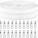 Sawoake #5 Nylon Coil Zippers by The Yard Bulk 10 Yards with 20pcs Zipper Sliders for DIY Sewing Tailor Craft Bag Garment Home Textile(White)